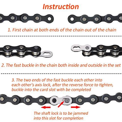 Hotop Hotop 8 Pairs Bicycle Missing Link for 6, 7, 8, 9, 10 Speed Chain, Silver, Reusable (6 7 8 Speed)
