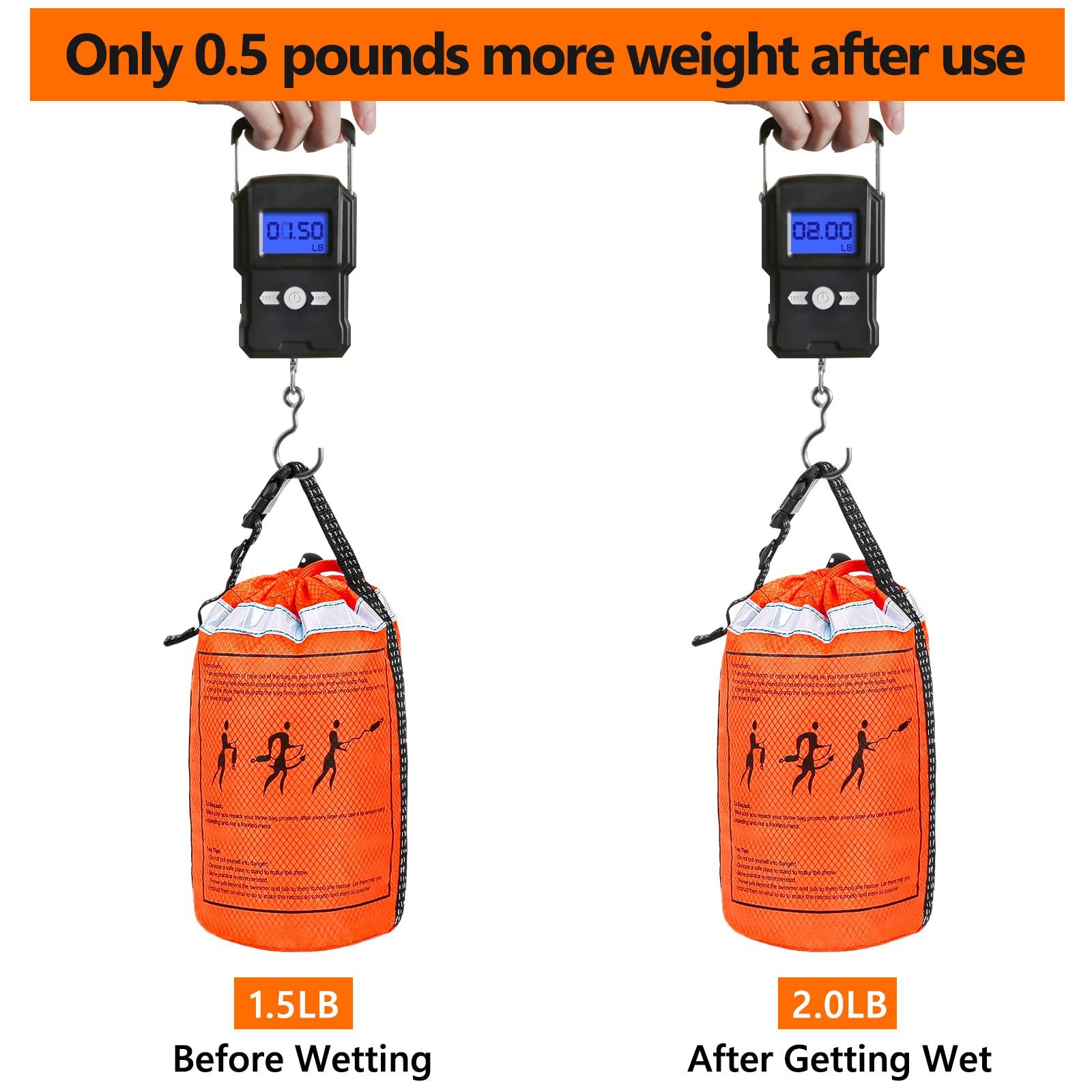 NTR NTR Water Rescue Throw Bag with 50 Feet of Rope in 3/10 Inch Tensile Strength Rated to 1844lbs, Throwable Device for Kayaking and Rafting, Safety Equipment for Raft and Boat