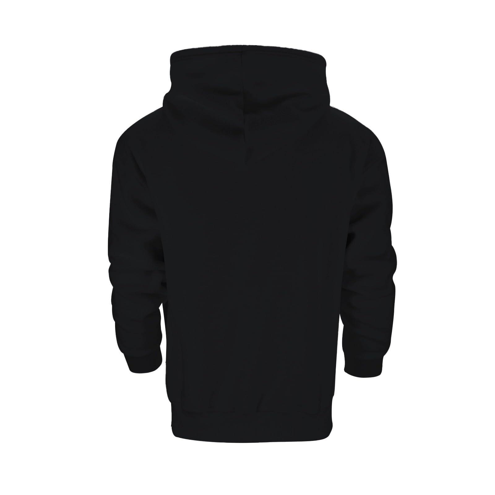 NineFit Basics Mens Fuzzy Sherpa Pullover Fleece Hoodie Long Sleeve Casual Sweatshirt with Pocket Winter Thermal Warm Hooded Teddy Coats Black