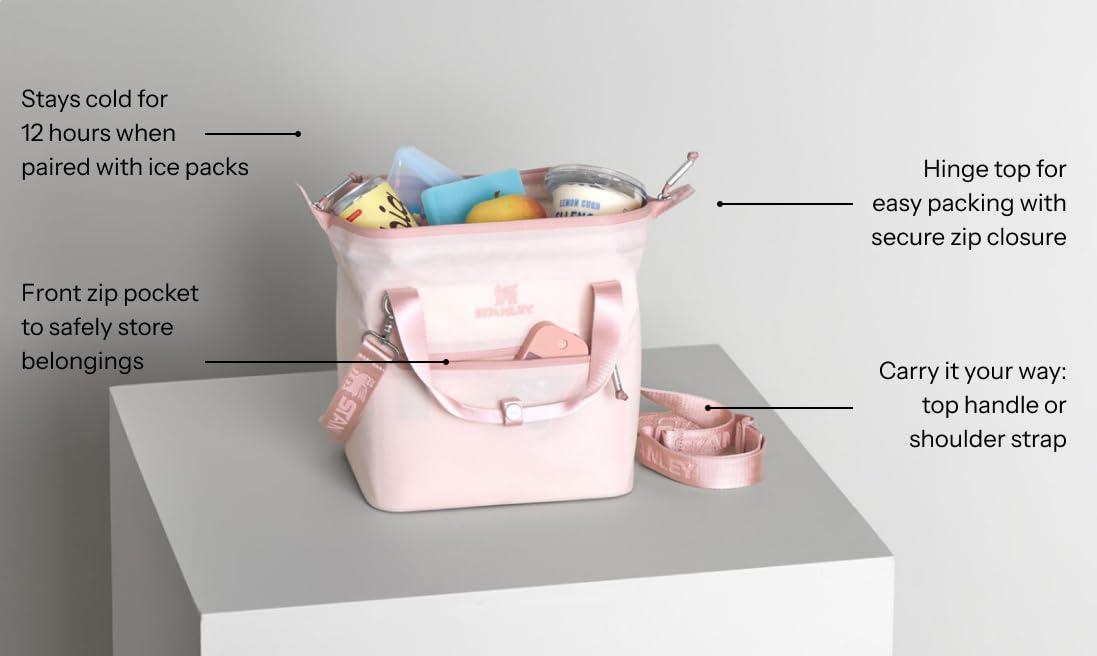 STANLEY Stanley All Day Julienne Mini Soft Cooler Bag and Lunch Box | 10-Can Recycled Polyester Cooler | 12-Hour Cooling | Travel Cooler