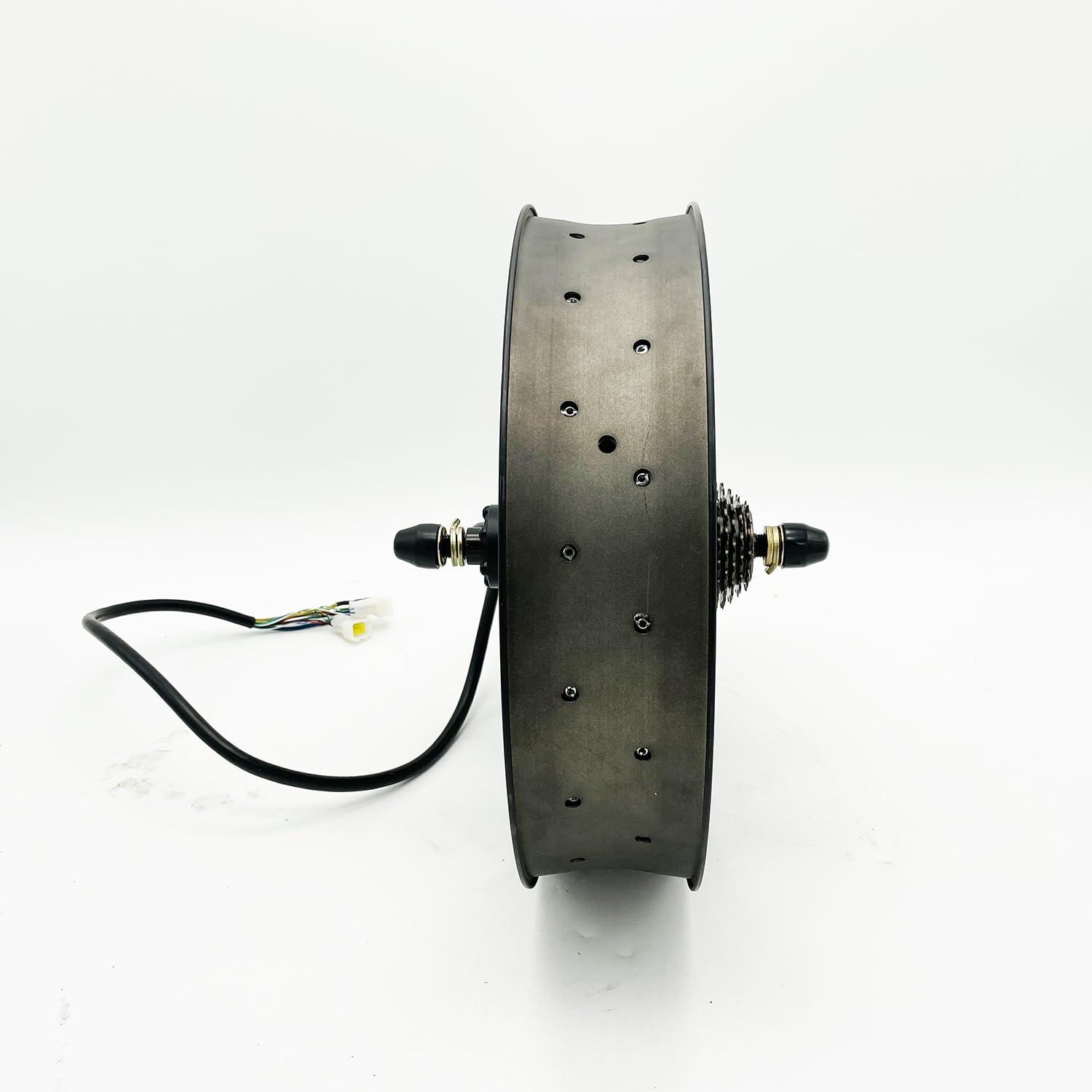 CHAOZHU 48V 60V 72V 3000W-5000W 20/24/26x4.0\" Fat Wheel Ebike Conversion Kits with Intelligent Programmable Sine Wave Controller (26x4.0, Drop Out: 175mm)