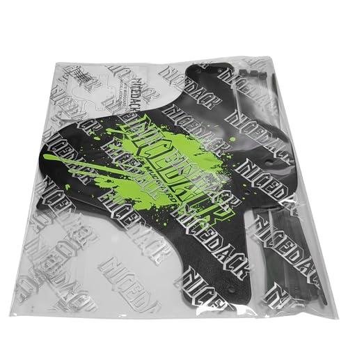 NICEDACK NICEDACK Bike Fender, Adjustable MTB Mud Guard, Front and Rear Compatible Mudguards, Fits 650B 20\" 26\" 27.5\" 29 inch Fat Tire Bikes and All Disc Brake Bicycles (Carbon Fiber Pattern,Orange)