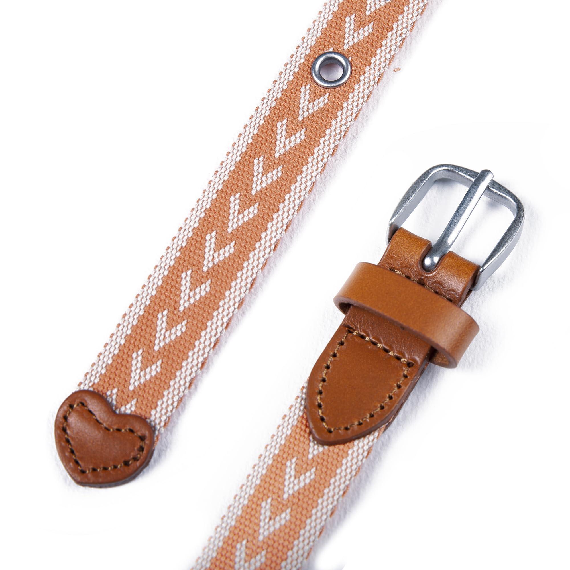 Eddie Bauer Eddie Bauer Women Cascade Grommet Webbing Belt with Metal Buckle, Coral, XX-Large