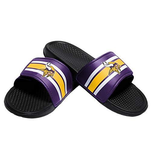 FOCO FOCO Minnesota Vikings NFL Mens Stripe Mens Legacy Sport Slide - M