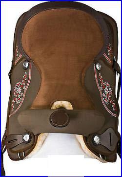 Deen, Enterprises Deen, Enterprises Youth Child Synthetic Western Pony Miniature Horse Saddle Tack Get Matching Headstall, Breast Collar & Saddle Pad Size 10\" to 12\" Inches Seat Available (10\" Inches seat)
