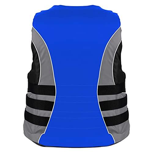 Leader Accessories Leader Accessories Adult Universal Personal Flotation Device USCG Approved Life Jacket Vest (Blue, 3XL)