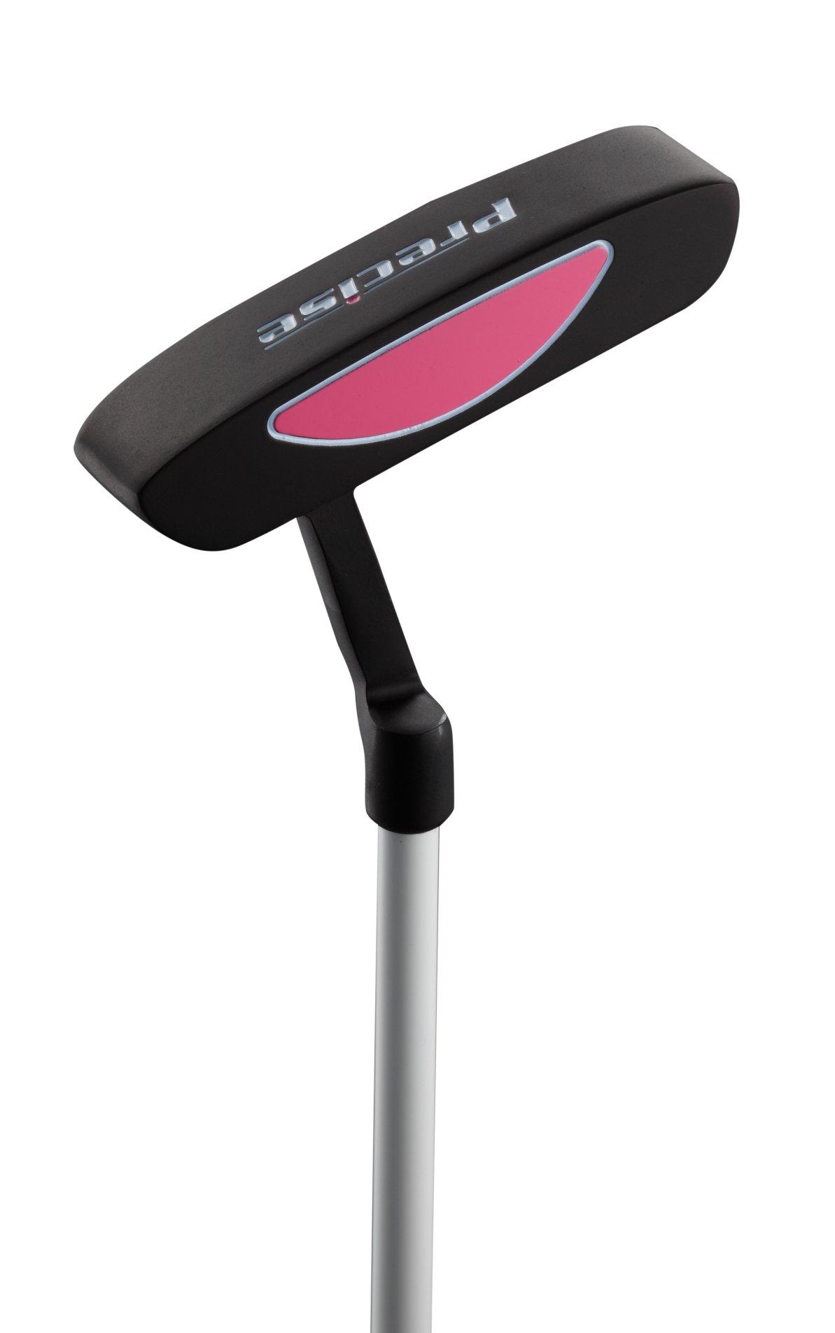Precise Precise XD-J Junior Complete Golf Club Set for Children Kids - 3 Age Groups Boys & Girls - Right Hand & Left Hand! (Pink Ages 9-12, Left Hand)