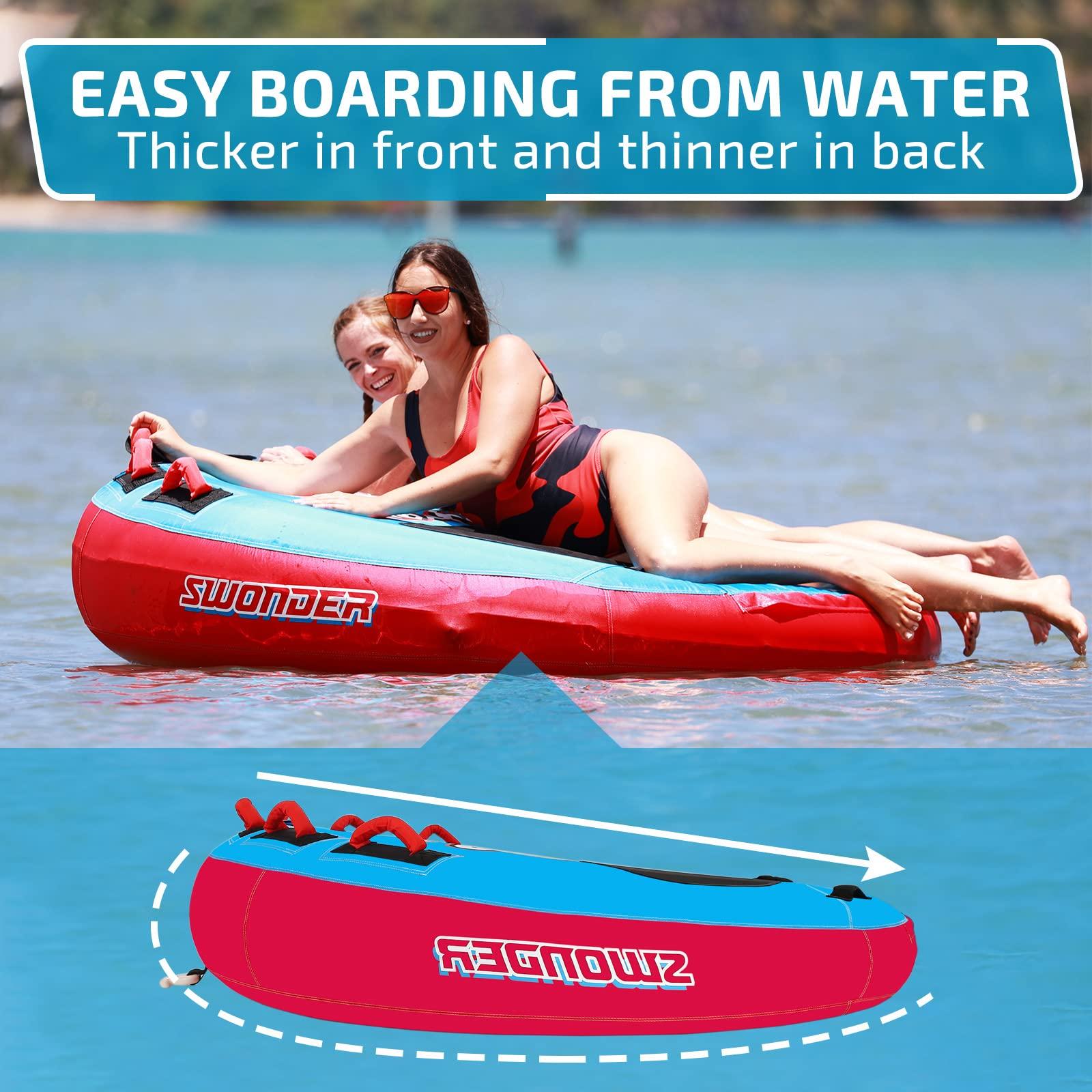 Swonder Swonder Towable Tubes for Boating, 65 & 75 Boat Tubes and Towables - Newport Classic Round Inflatable Tubes for Boats to Pull
