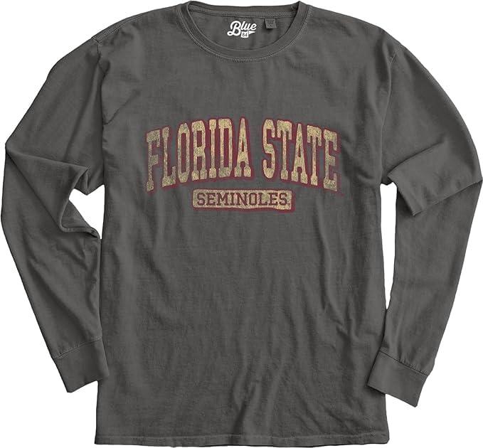 Blue 84 Blue 84 Standard NCAA Officially Licensed Long Sleeve T-Shirt Team Color Dyed Ringspun Vintage