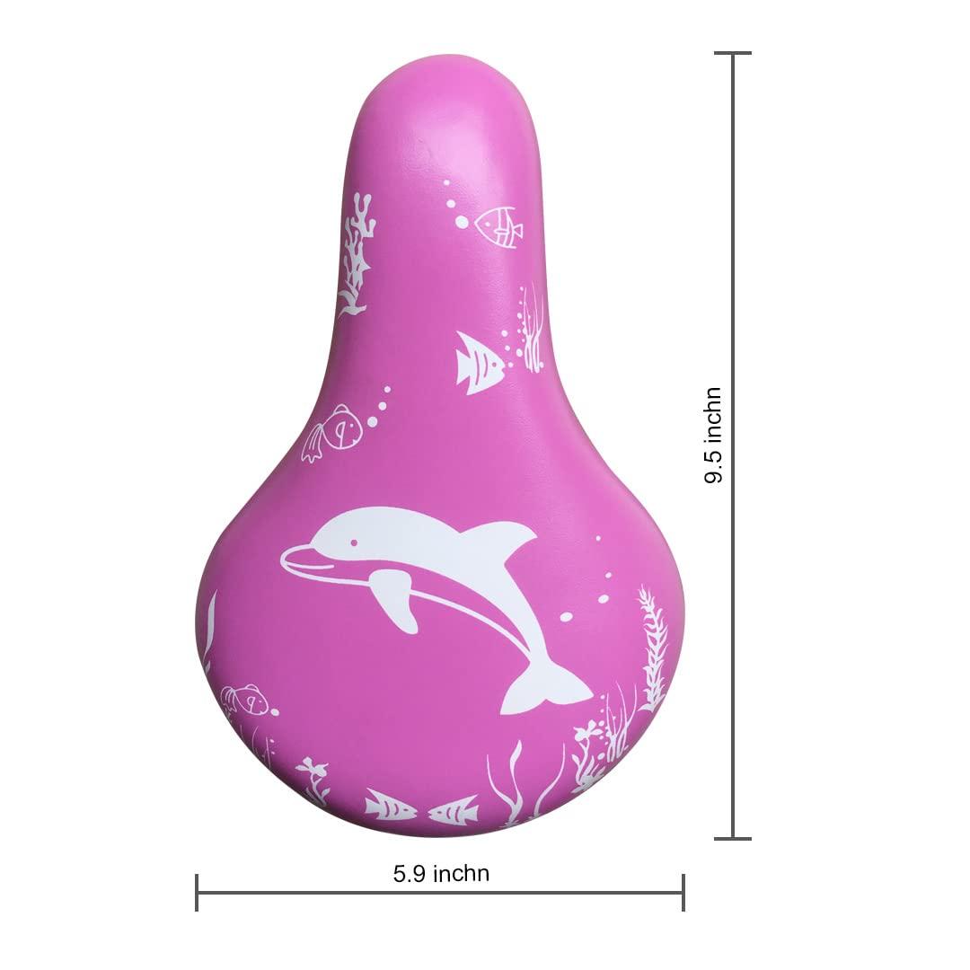 N3od3er N3od3er Kids Bike Saddle Bike Seat for 14 16 18 20 24 Inch Kids Bike Child Seat Bike Seat Kids for Boys Girls Bicycles Kids Seat (Pink)