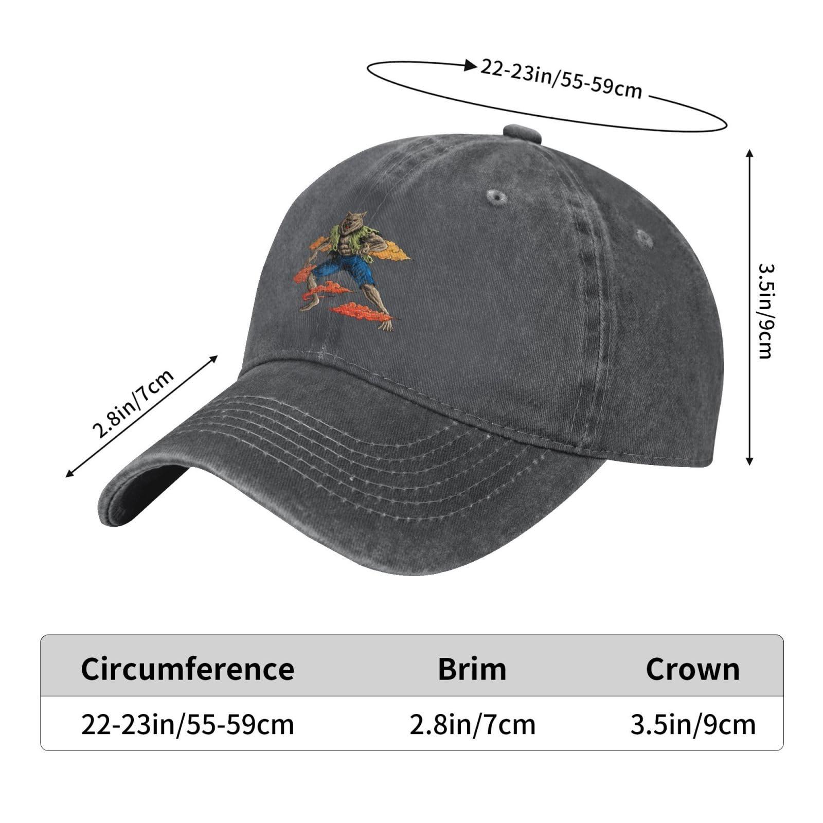 KOSPOGO The Dominant Werewolf Baseball Cap Women Men Hat Vintage Trucker Sun Hat Dad Cowboy Hats Deep Heather