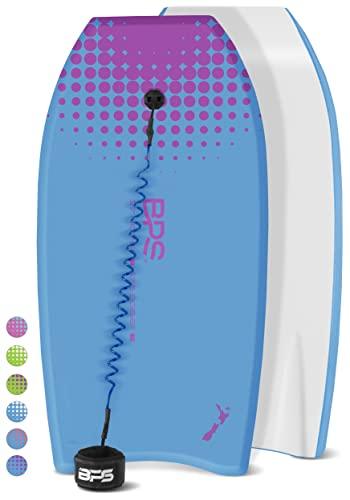 BPS BPS Storm 33\" Bodyboard - Includes BPS Premium Coiled Leash (Single Board) (Blue , Purple)