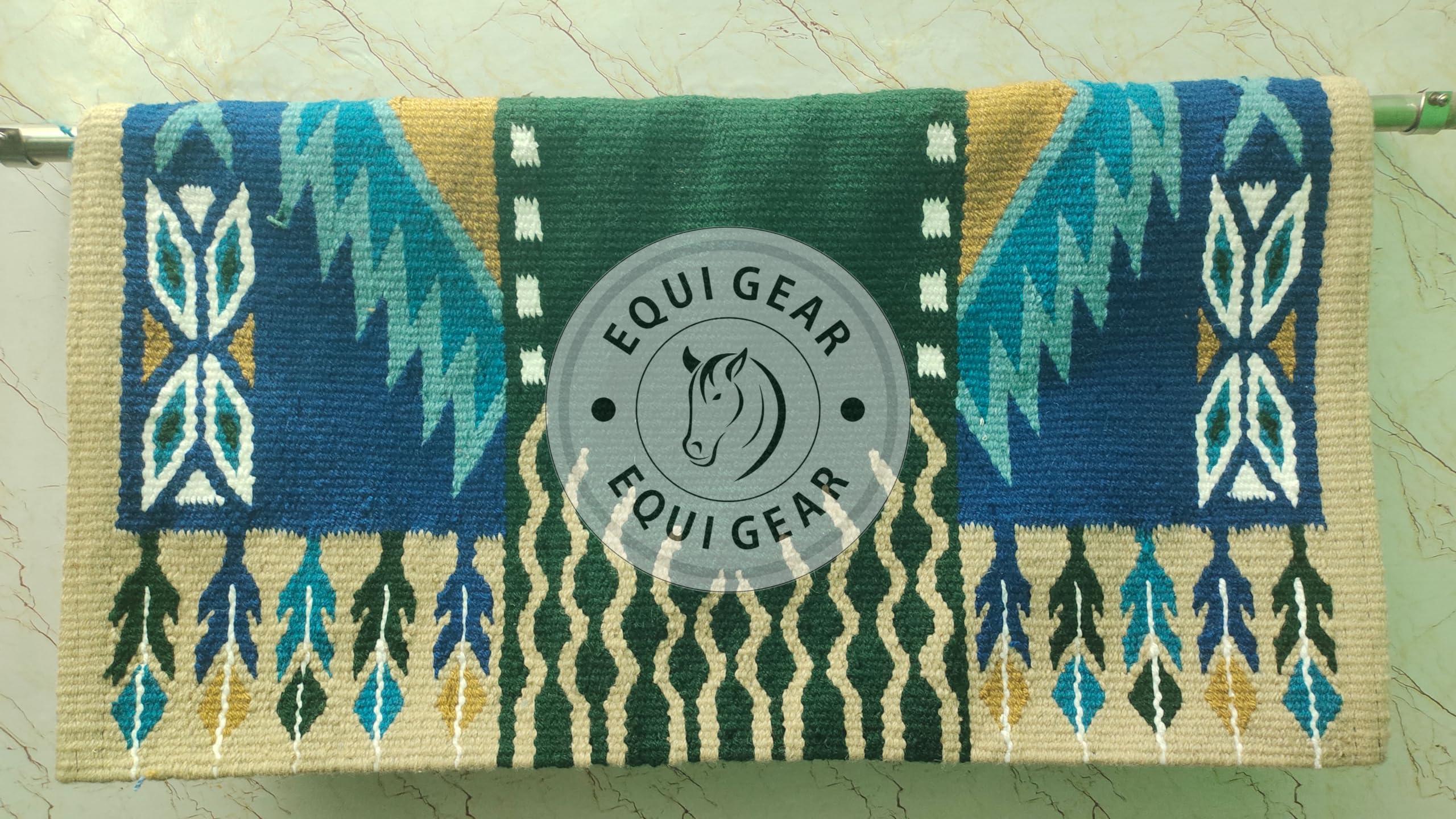 EQUIEMPRESS EQUIEMPRESS Western Ranch Saddle pad/New Zealand Wool Horse Western Saddle Blanket Top Wool Pad Sensor Flex (Customization Available) A568 (34" x 34")