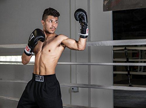 Title Boxing Title Classic Leather Lace Training Gloves 2.0, Black, 14 oz