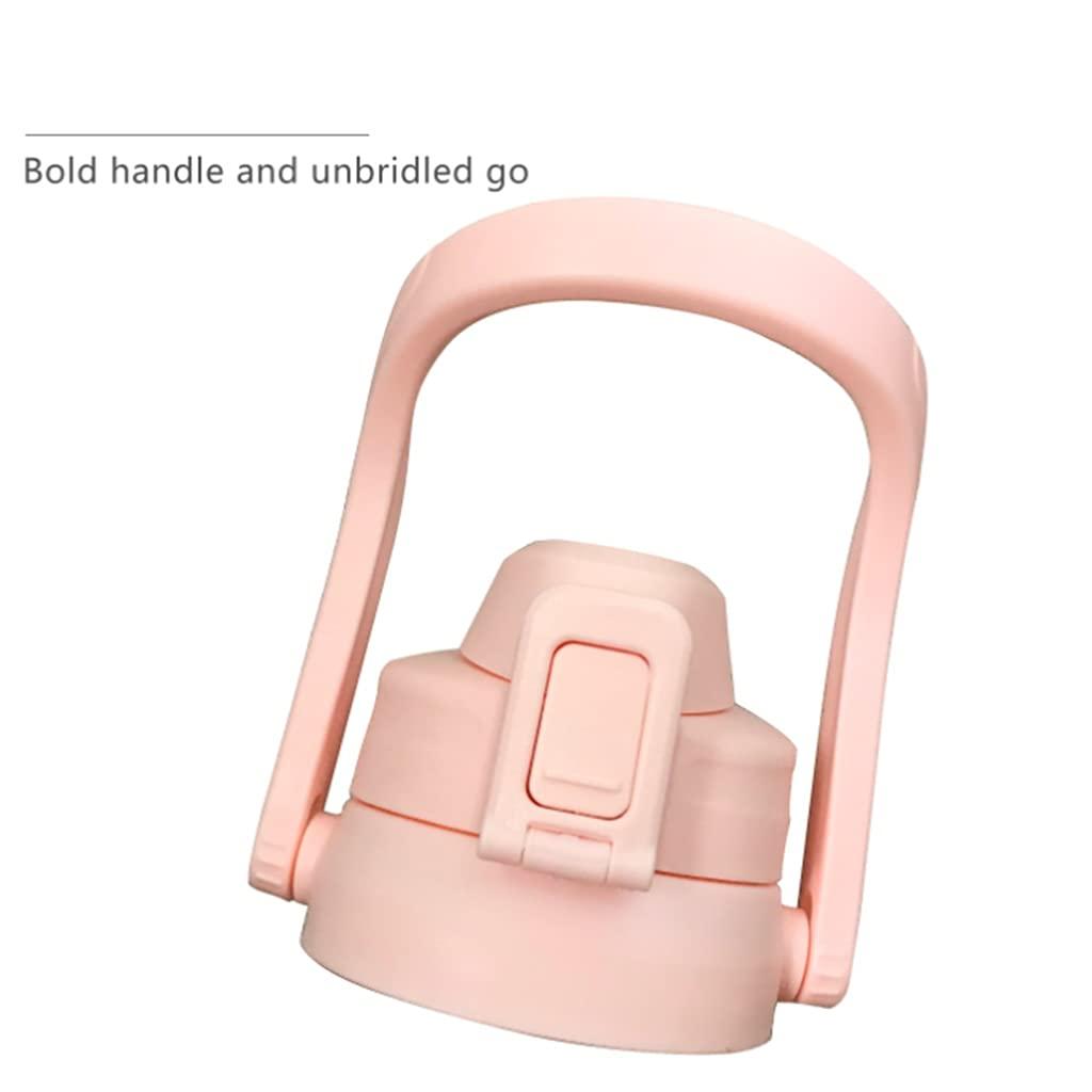 QHLOM QHLOM 51oz Large Capacity Water Bottle with Thick Handle Plastic Water Bottle BPA Free (Without Straw) (Color : Pink)
