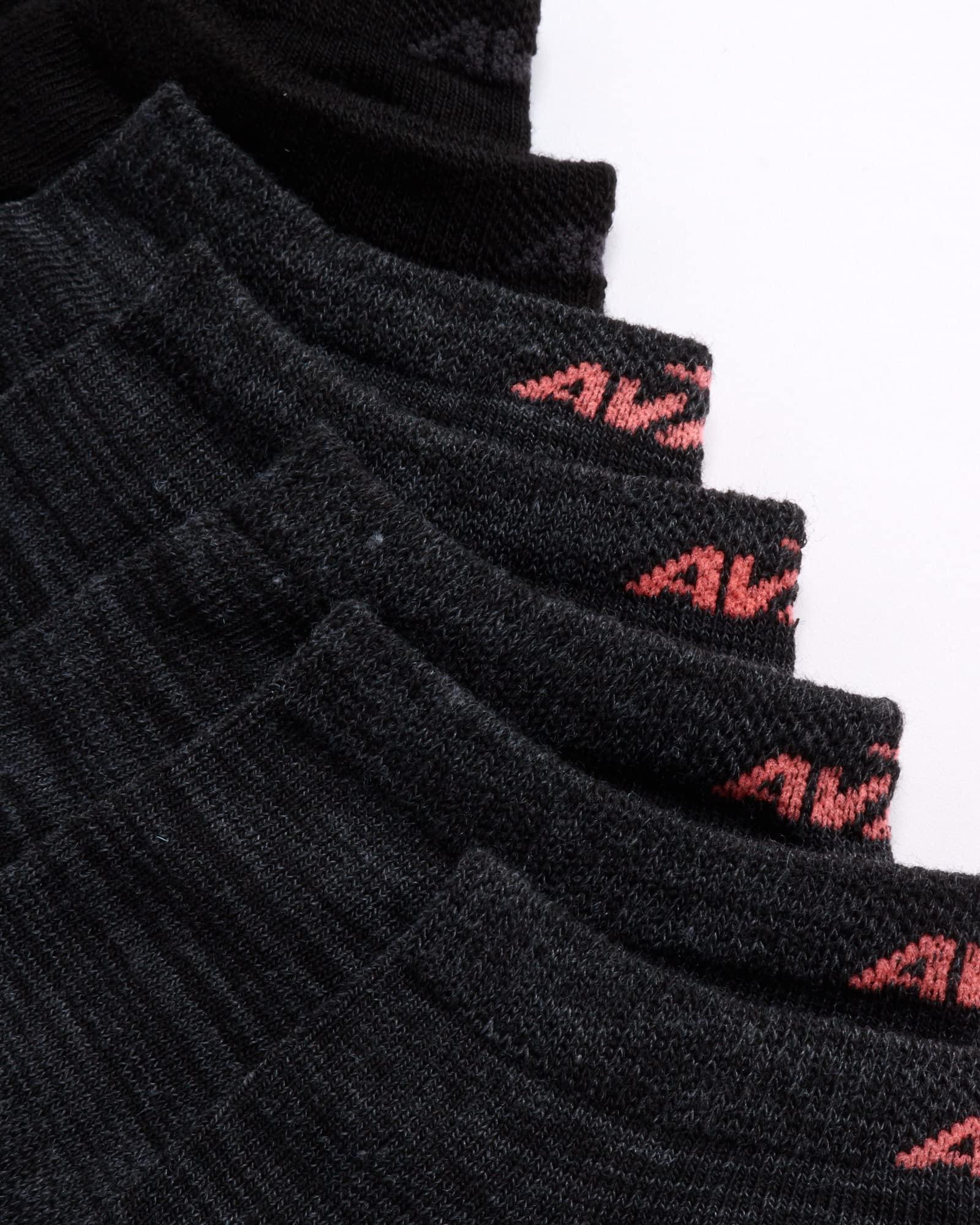 Avia Avia Women's Athletic No Show Socks - 10 Pack Performance Stretch Cushioned Low Cut Socks for Running and Workout (4-12), Size 4-9, Black Multi