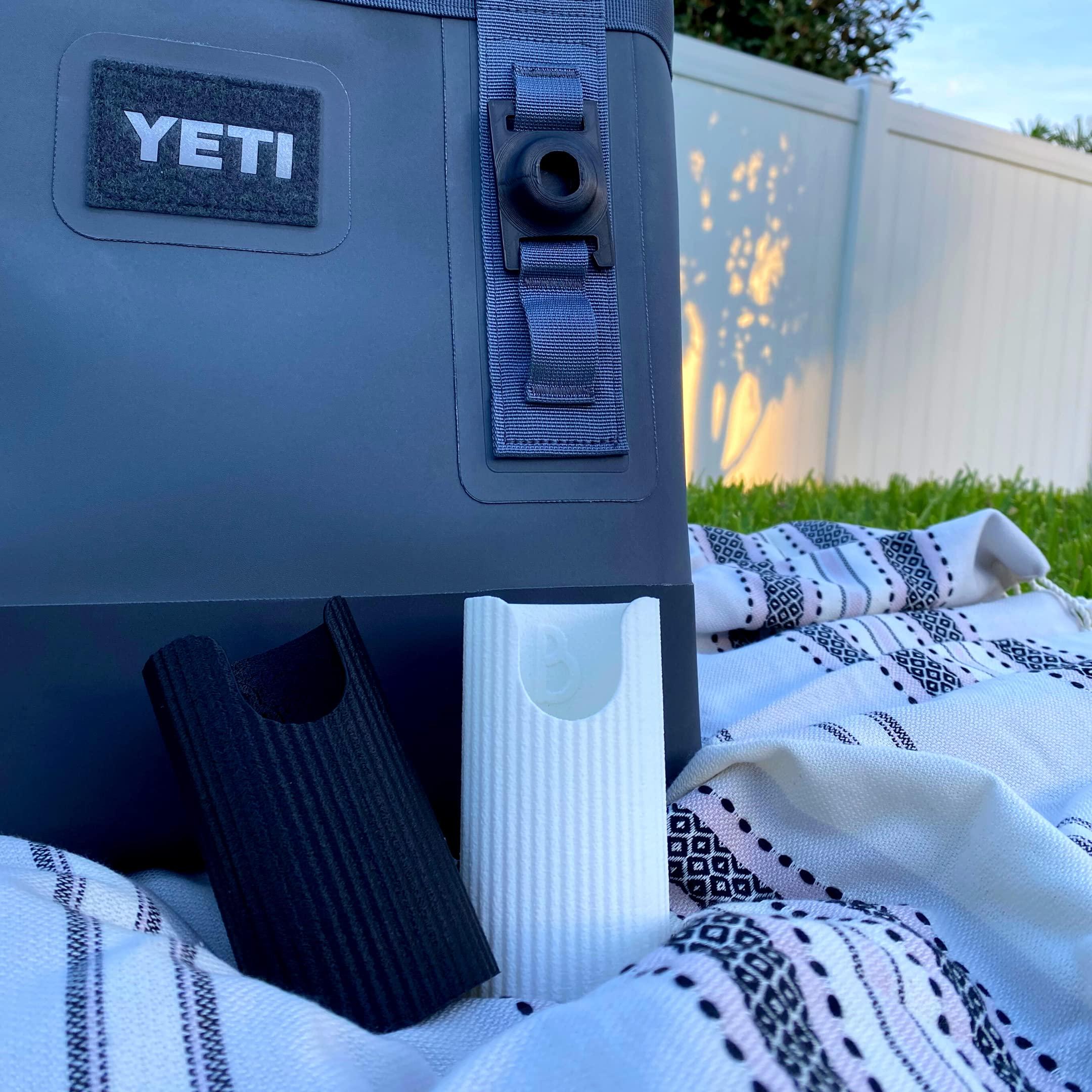 Boglets Sunglasses Holder Attachment Compatible with Soft Yeti Coolers & Backpacks with Straps - Accessorize Your Cooler or Backpack & Securely Hold Your Sunglasses - Made in USA! (Black)