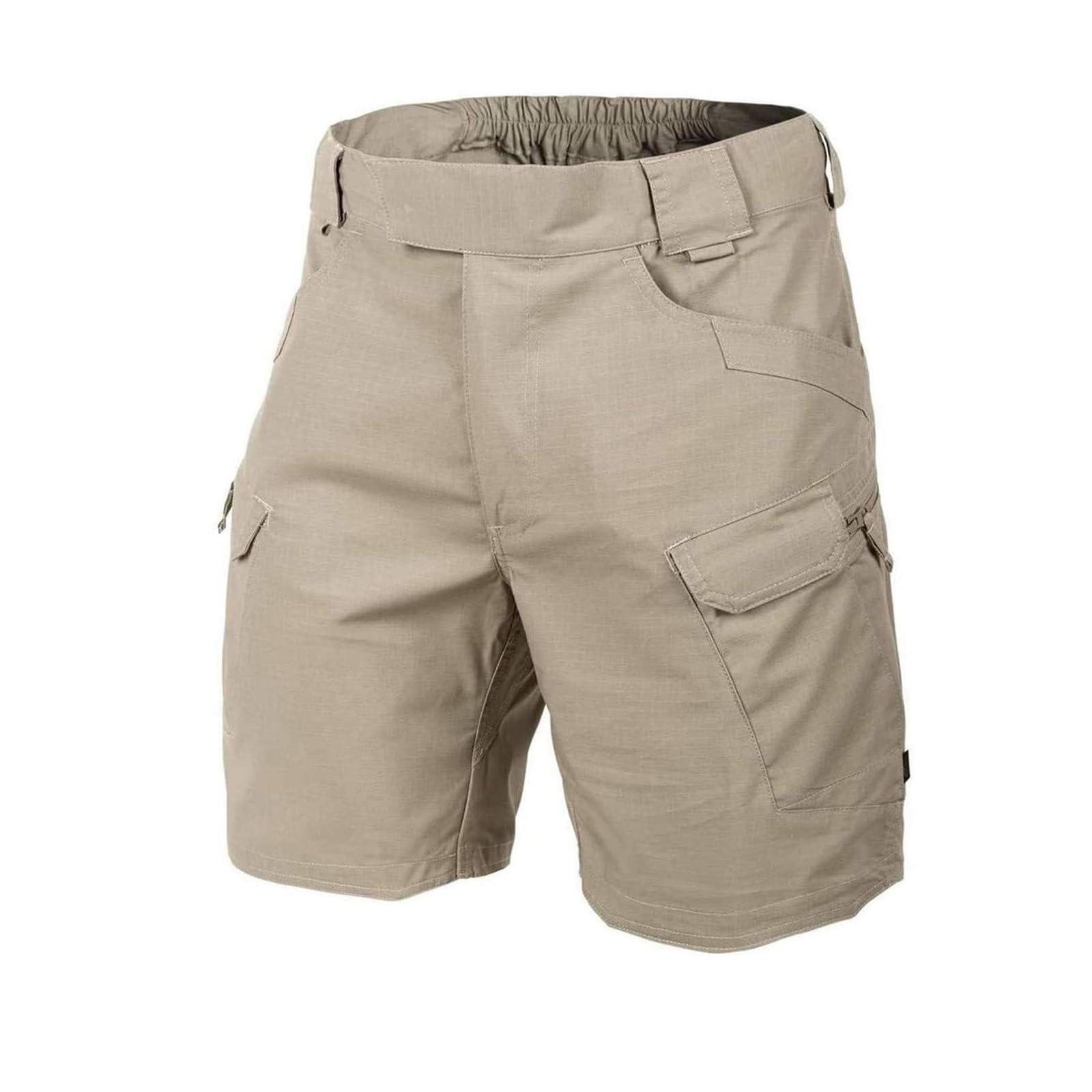 Socabi Socabi Tactical Waterproof Pants Shorts,Tactical Cargo Pants for Outdoor Survival Camping (US, Alpha, XX-Large, Regular, Regular, Kakki Shorts)