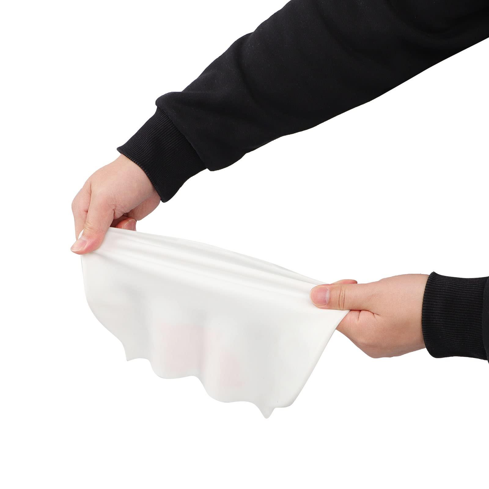 RONGXINUS Extra Large Swimming Cap Adult Waterproof Swimming Cap Women Men Elastic Silicone Swim Pool Hat Beach Surfing Long Hair Bathing Cap Ears Protection Swim Cap