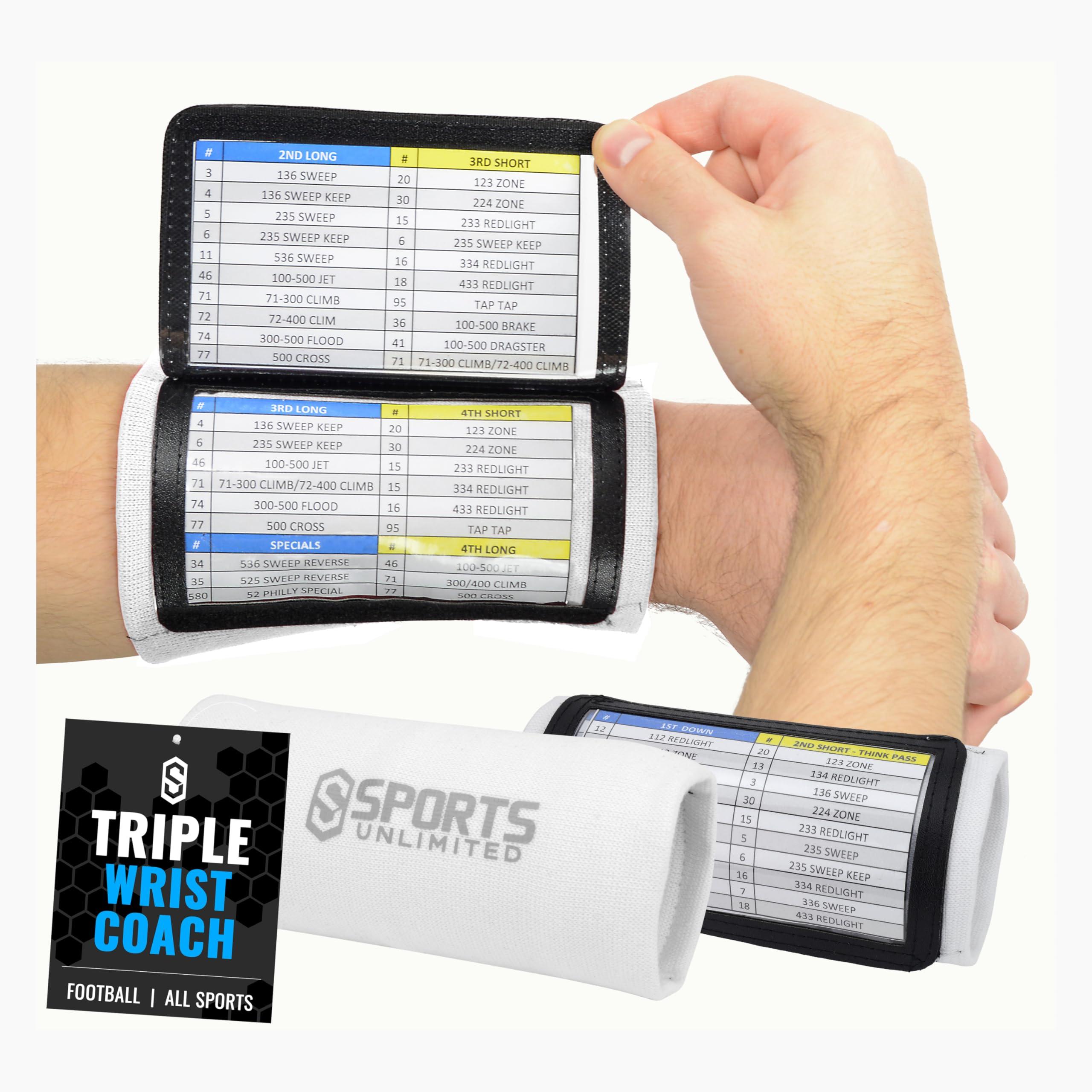 Sports Unlimited Sports Unlimited Youth Triple Wrist Coach (Single) for Football, Baseball, All Sports - Color White