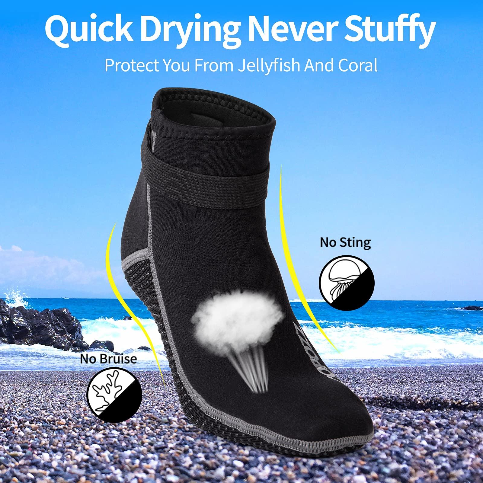 COPOZZ COPOZZ Diving Socks 3mm Neoprene Beach Water Socks-Anti Slip for Snorkel Swim Youth Men Women