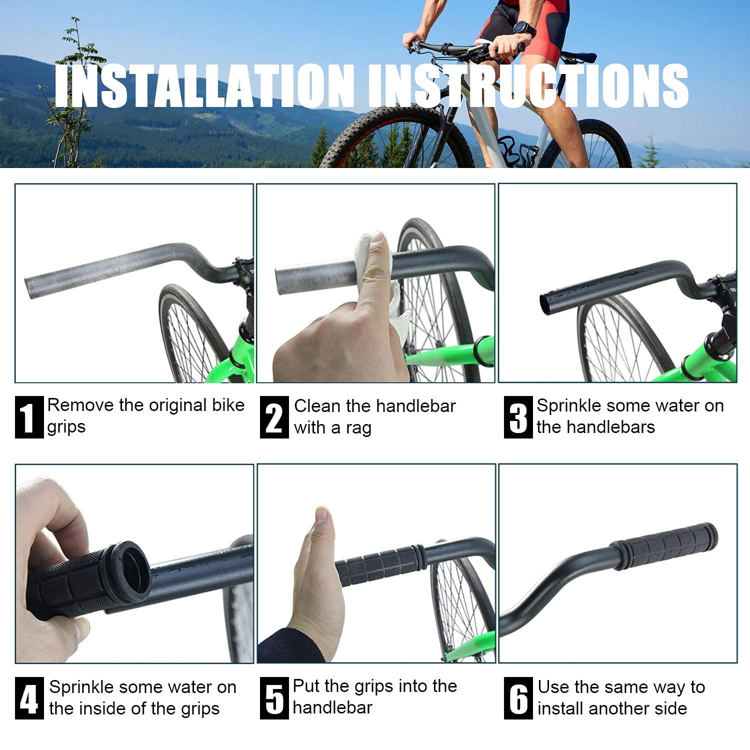 YOROZUCERY Bike Handlebar Grips with Tassel Streamers, Non-Slip Soft Rubber Bike Handle Grips for Kids and Girls Boys, Mountain Bike MTB BMX Scooter Cruiser Bicycle Repair Replacement Parts