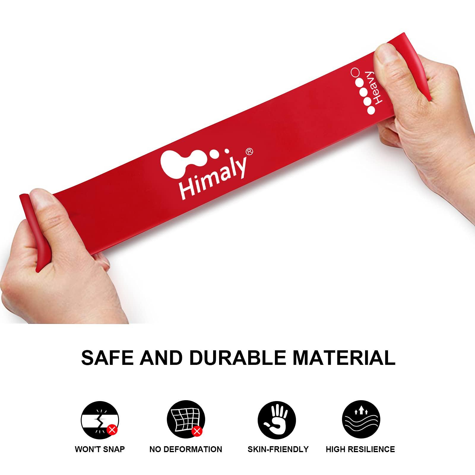 himaly Himaly Resistance Bands Loop Exercise Bands Set with 5 Resistance Levels Elastic Bands for Training, Yoga, Set of 5 Pcs