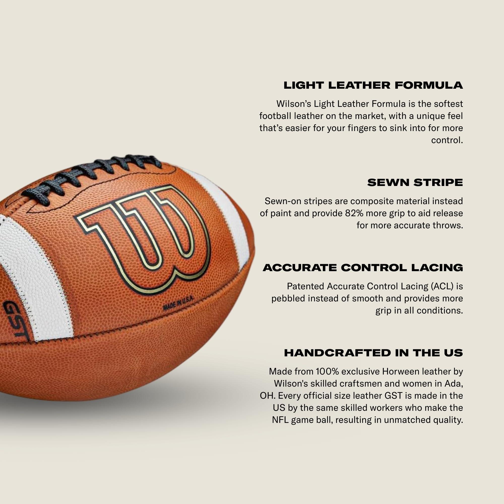 WILSON WILSON GST Leather Game Football - Official