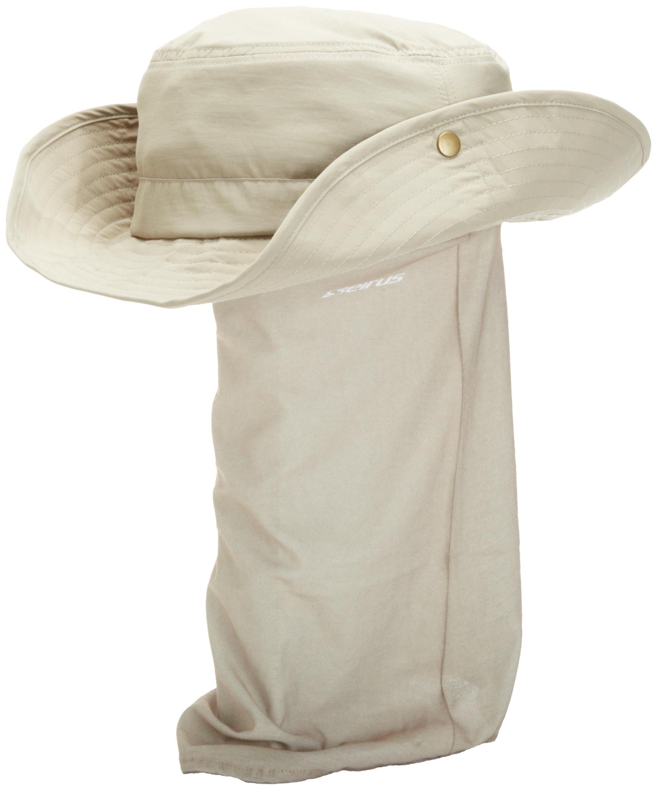 Seirus Innovation Seirus Innovations Quick Shade Floppy Hat with UV Protection for Head, Face, and Neck (Tan Solid, Small/Medium), Tan Solid, Small/Medium