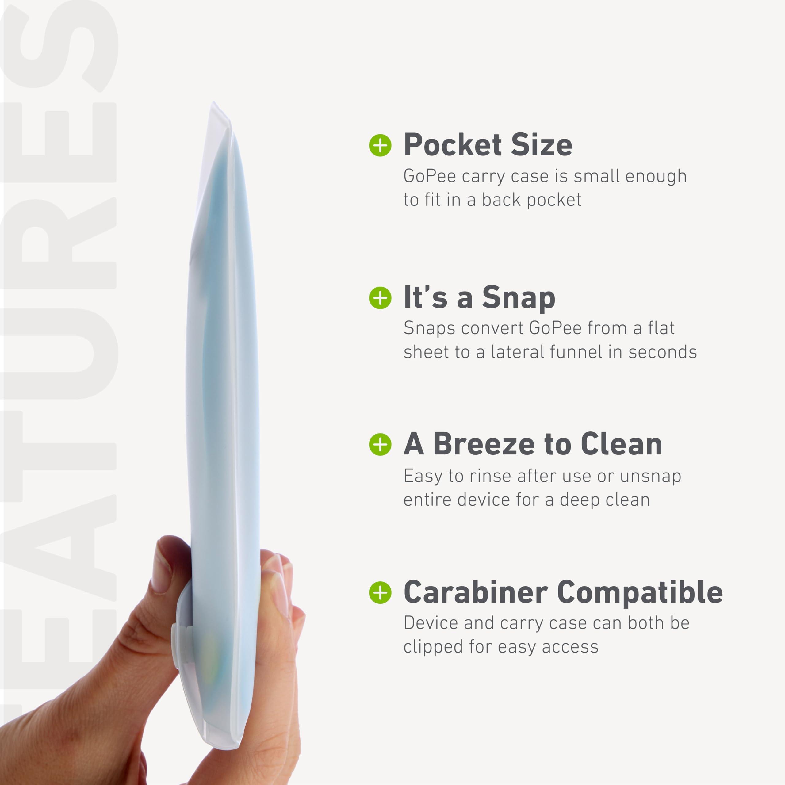 humangear GoPee Female Urination Device, Folds Transforms Instantly to Flat Pocketable Stand To Pee, Pee Easily Fully Clothed, Comfortable, Ultra-Compact, Reusable, Travel Outdoors, Includes Case, Autumn/Orange