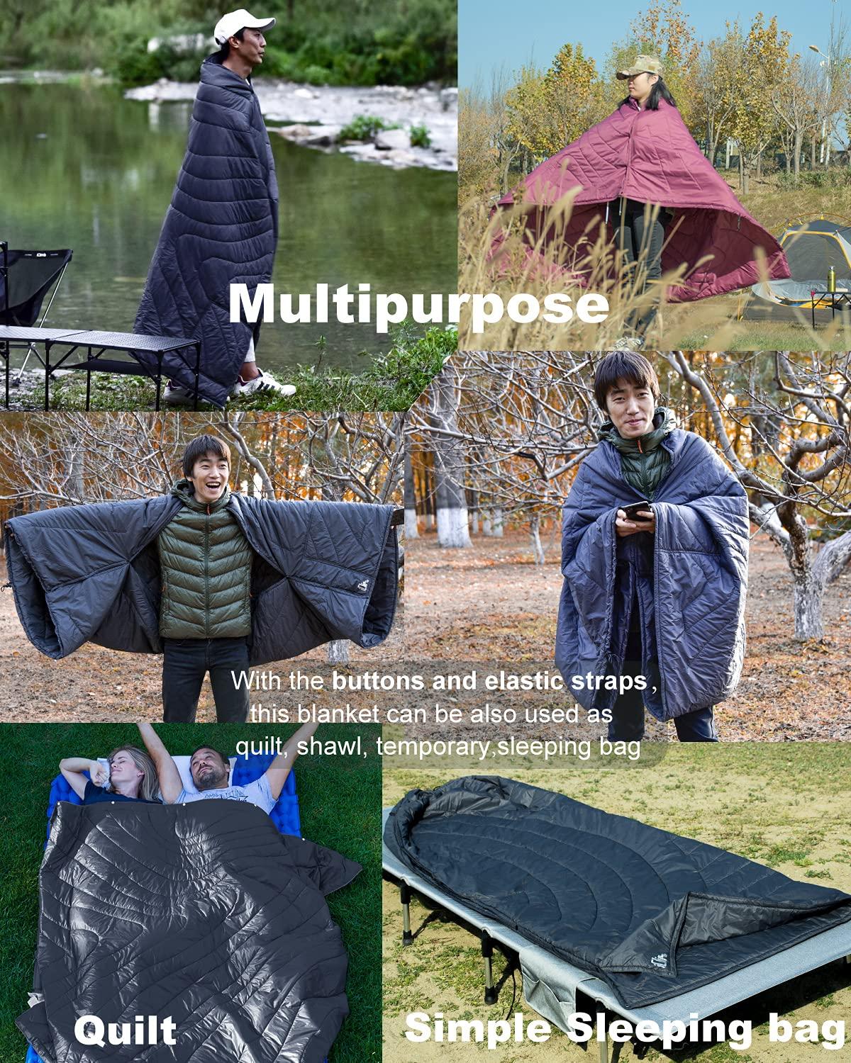 iClimb iClimb 3M Thinsulate Insulation Warm Camping Blanket Ultralight Compact (Dark Grey)
