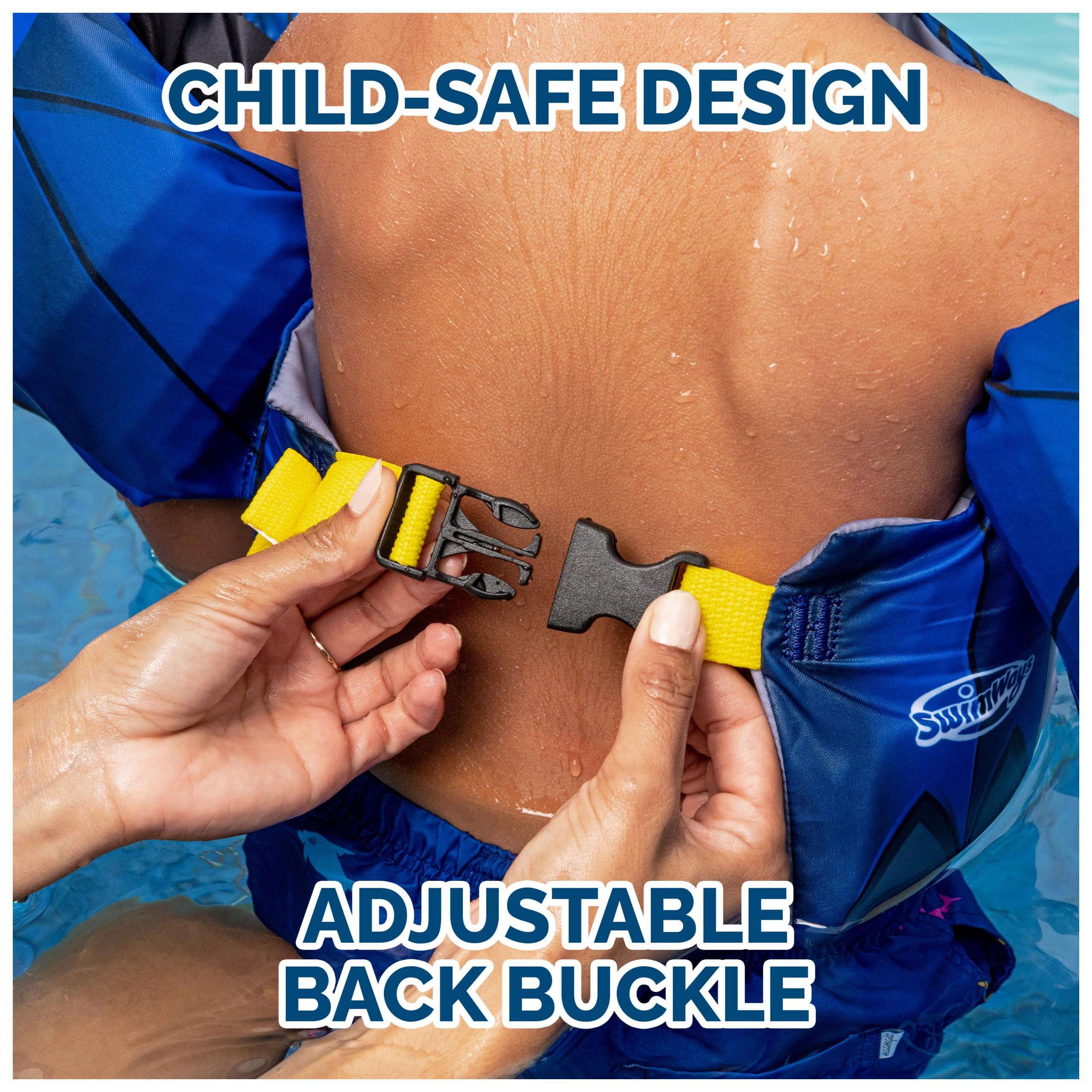 SwimWays SwimWays DC Batman Swim Trainer, US Coast Guard Approved Life Vest Kids Swim Vest, Arm Floaties & Life Jackets for Kids 33-55 lbs, Batman