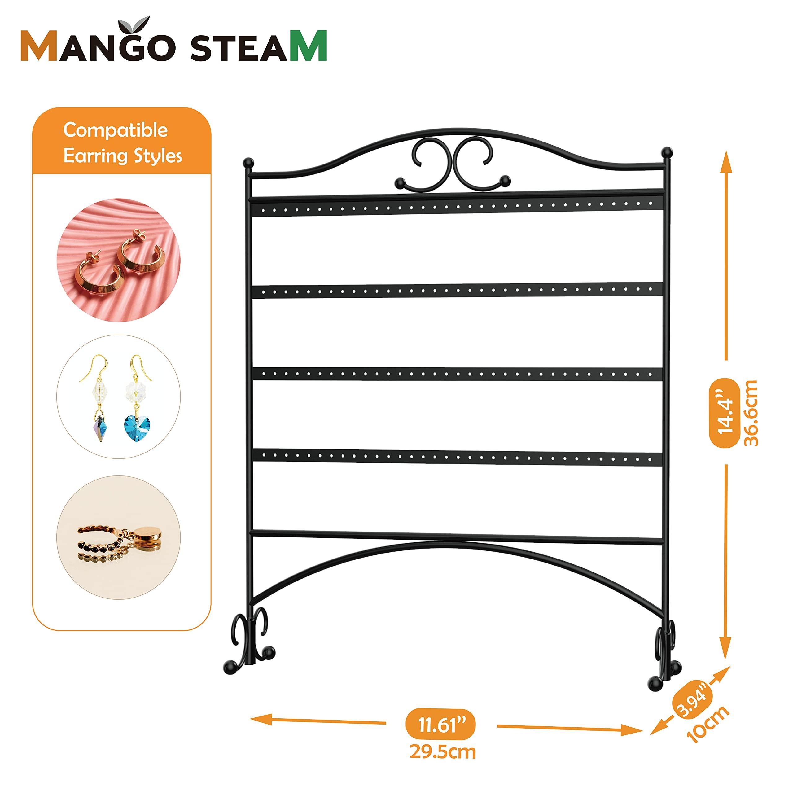 Mango Steam Mango Steam Jewelry Organizer for Hanging Earrings, Black