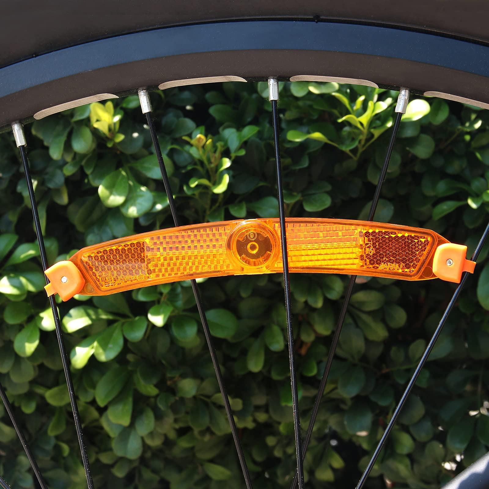 MFC PRO MFC PRO Bicycle Wheel Reflector Amber Pack of 4 (Long/Amber, 4pcs)