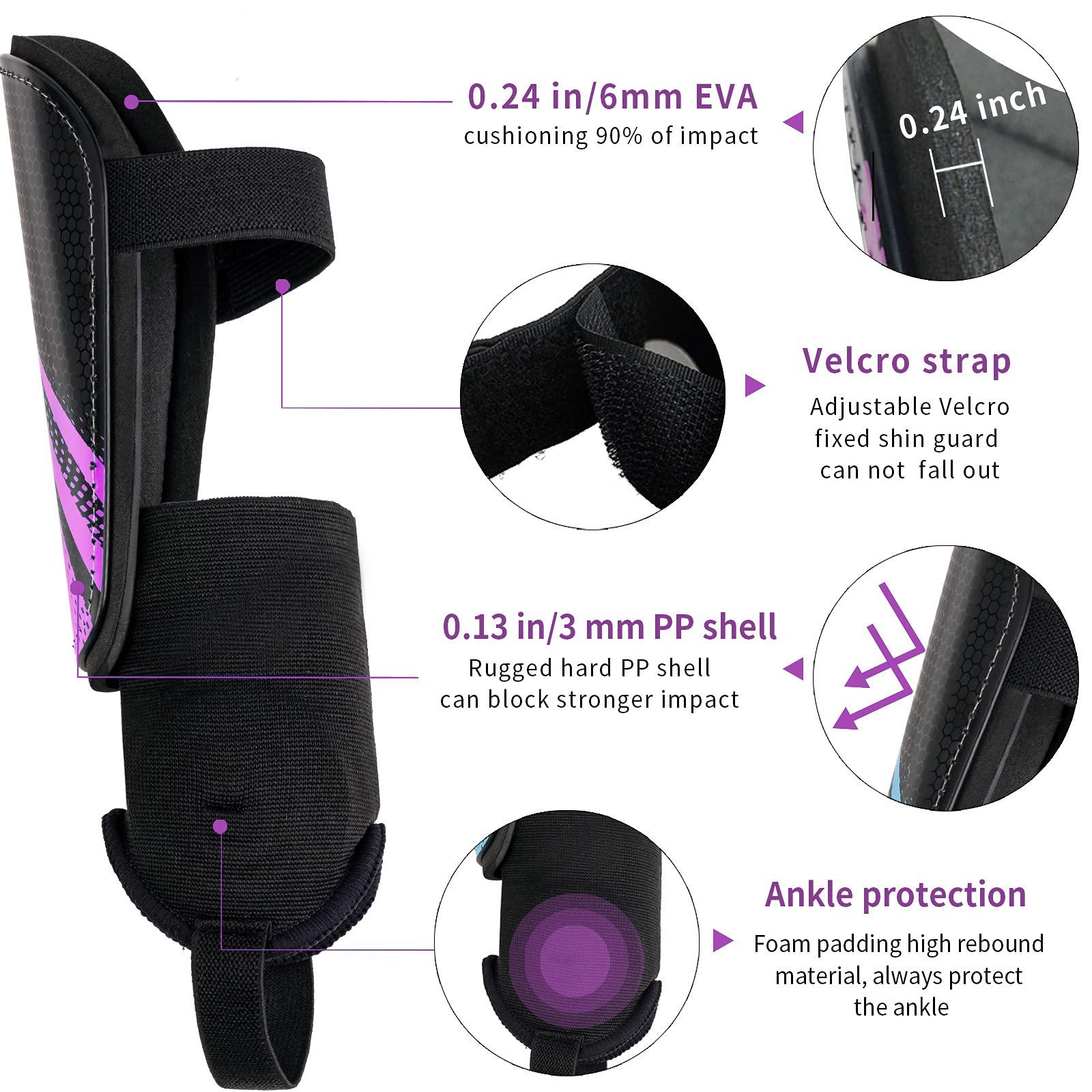 newox newox Soccer Shin Guards Kids Youth - Shin Pads Protection Boys Shin Guards Soccer Youth - Soccer Shin Guards for Kids 3-15 Years Old Girls Boys