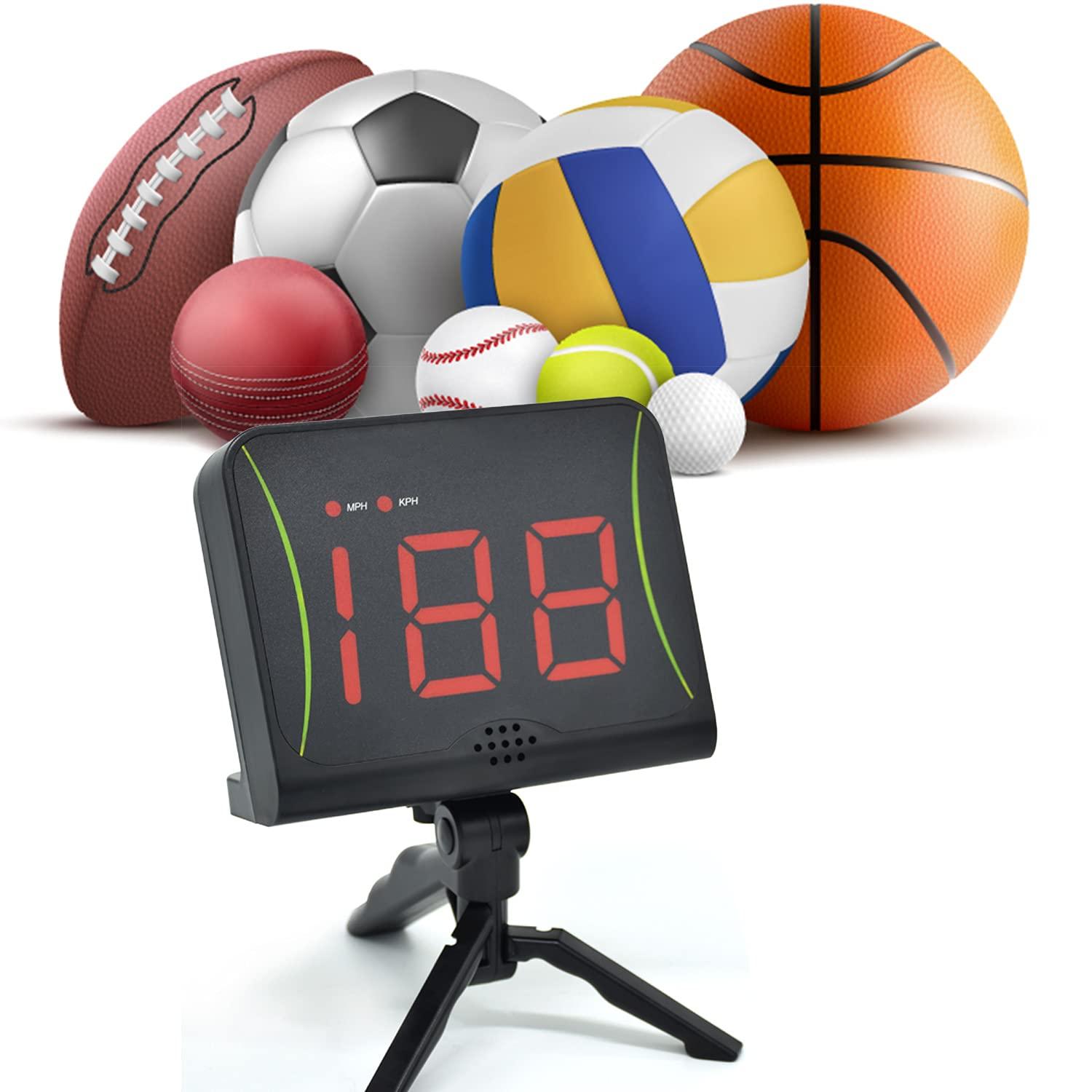 DRM DRM Hands-Free Speed Radars, Multi-Sports Radar Gun for Baseball/Lacrosse/Soccer/Tennis/Golf, Baseball Speed Training Equipment Speed Measurement Device