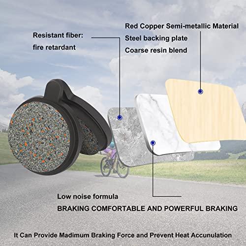 AHL AHL Bicycle Semi-Metallic Disc Brake Pads for Zoom DB280 DB550 DB450 DB350 (4 Pairs)