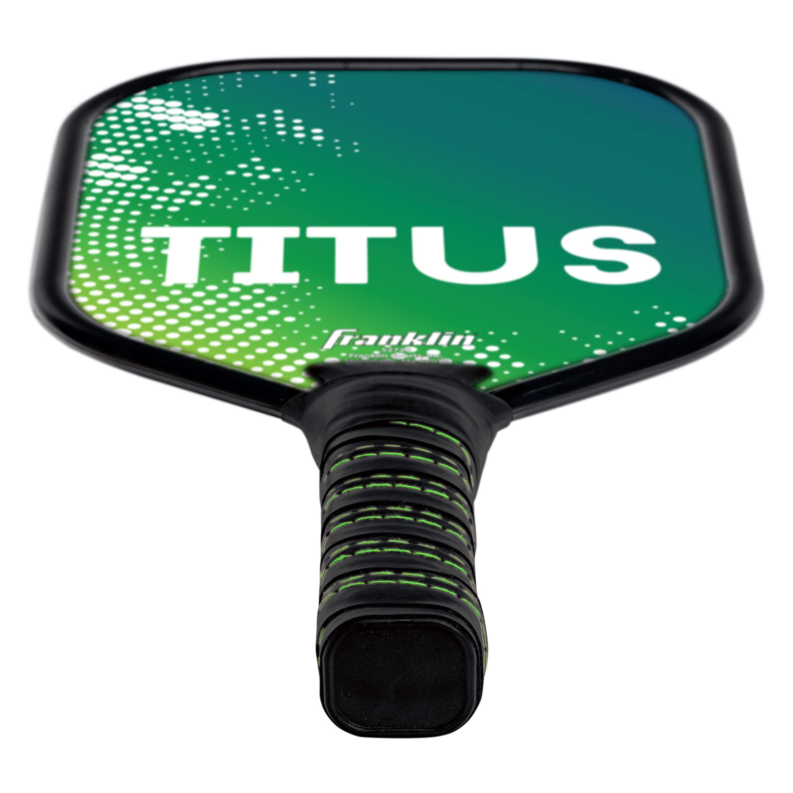 Franklin Sports Franklin Sports Pickleball Paddle - Aluminum Pickleball Racket - Titus - Green - USA Pickleball (USAPA) Approved - 8mm Thick Core