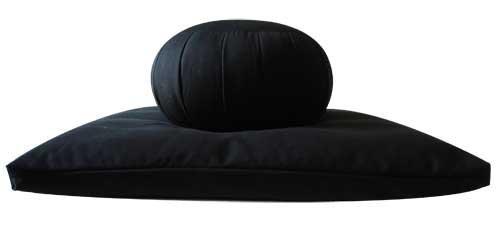 ZafuStore Buckwheat Zafu and Large Zabuton Meditation Cushion Set (2pc), Olive