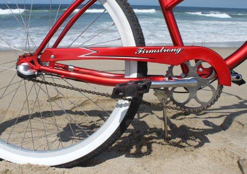 Firmstrong Firmstrong Urban Lady Three Speed Beach Cruiser Bicycle, 26-Inch,Red w/Black Seat,15236