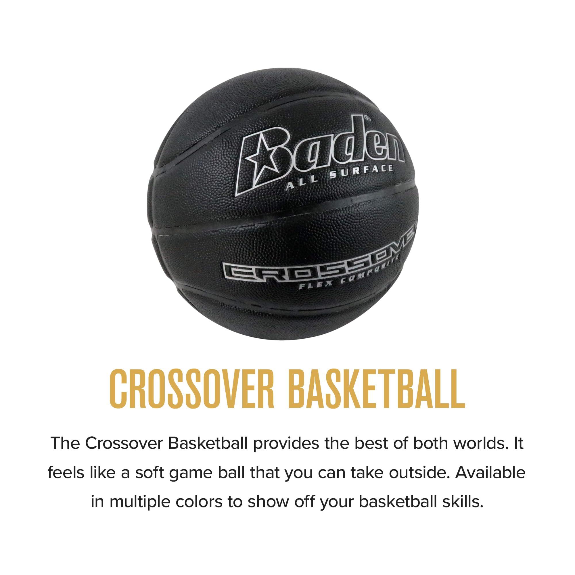 Baden Baden Crossover Flex Composite Basketball | High-Performance Indoor/Outdoor Ball | Durable Composite Design for Versatile Play | Official Size