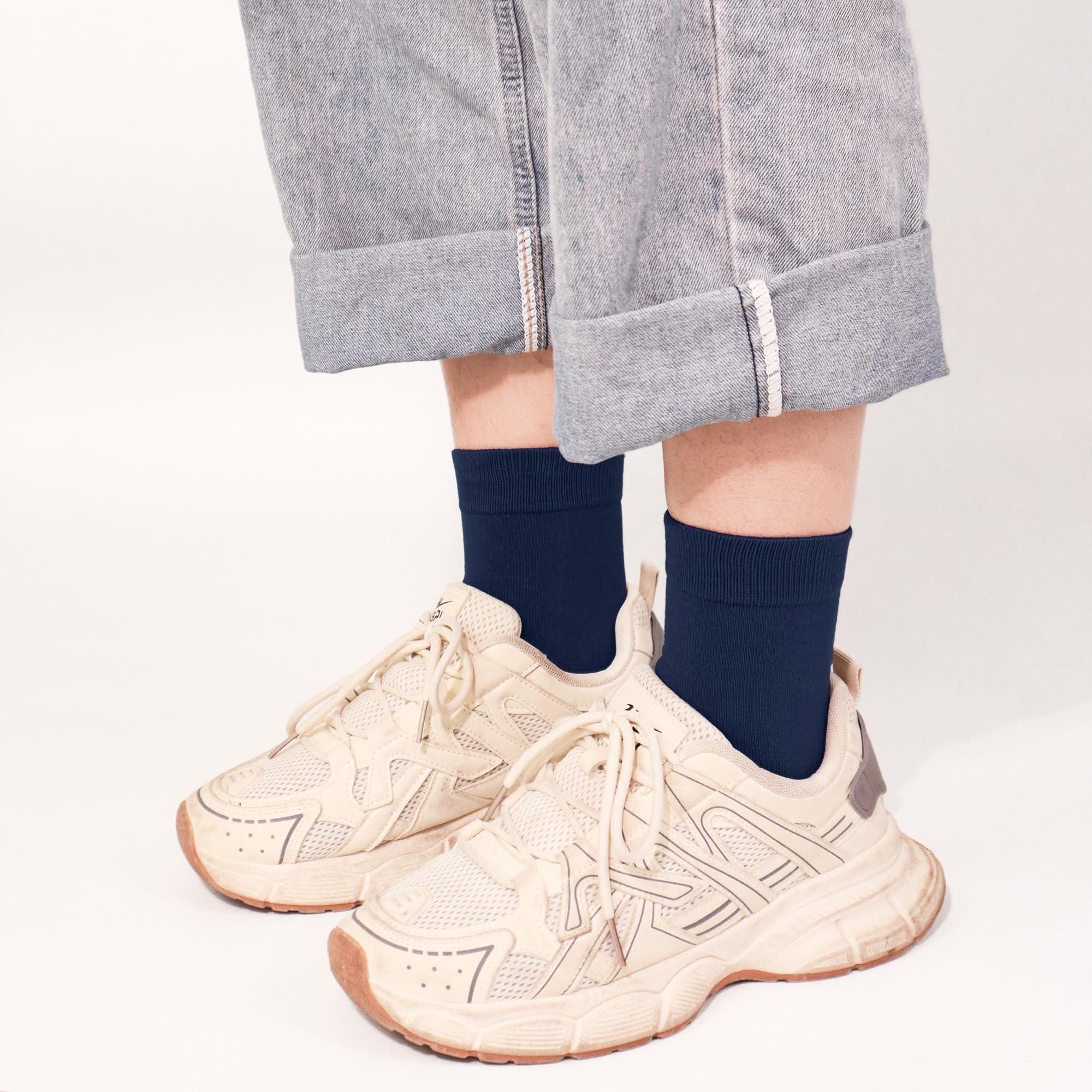 Sakusock Sakusock Women's Navy Blue Ankle Length Crew Socks 5 Pairs (3-7, 8-11) 5 Count