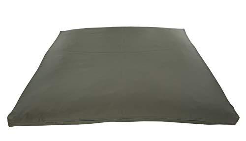 ZafuStore Buckwheat Zafu and Large Zabuton Meditation Cushion Set (2pc), Olive