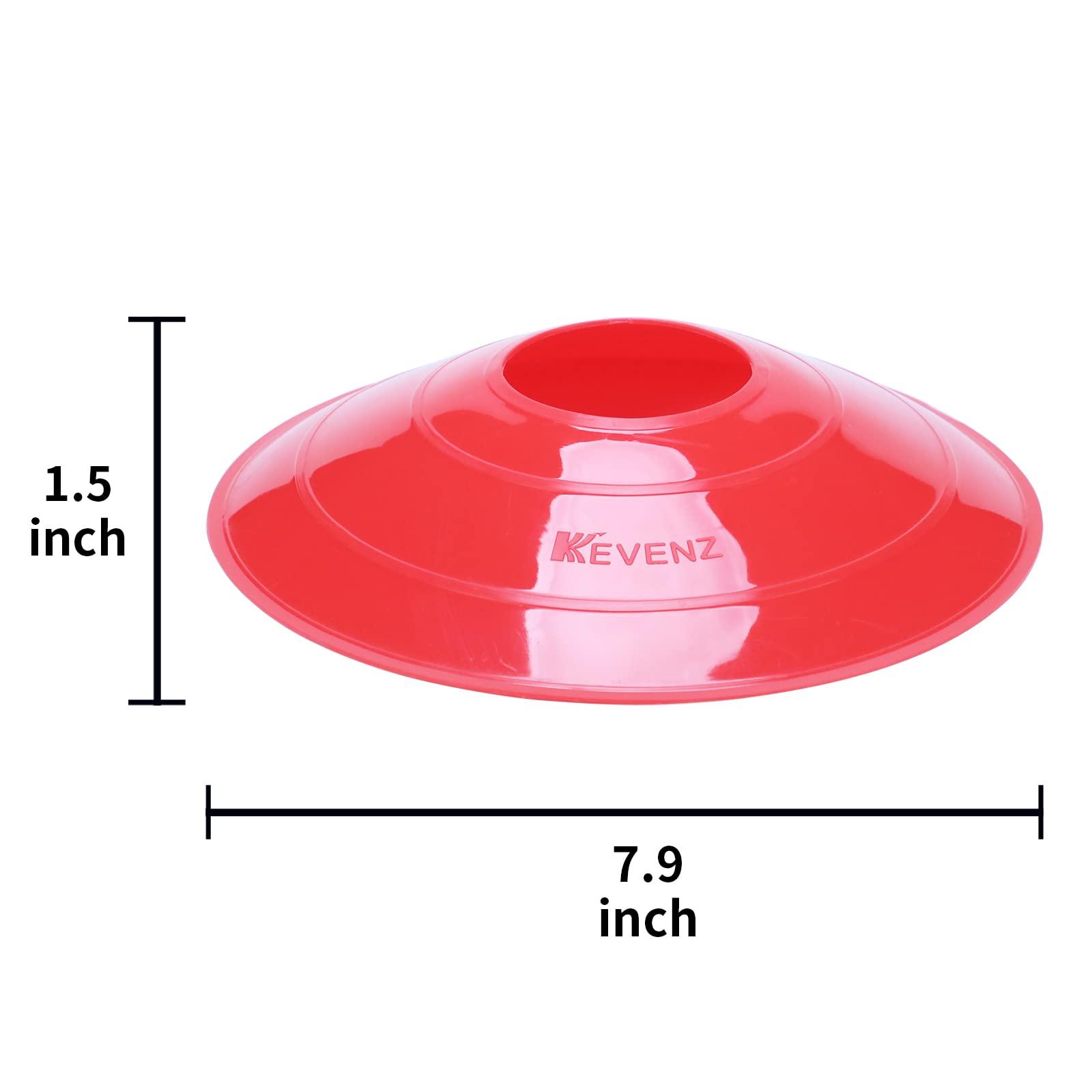 KEVENZ KEVENZ Soccer Cones, Pack of 50 Agility Training Disc Cones for Sports, Multicolor Field Marker for Soccer, Football and More