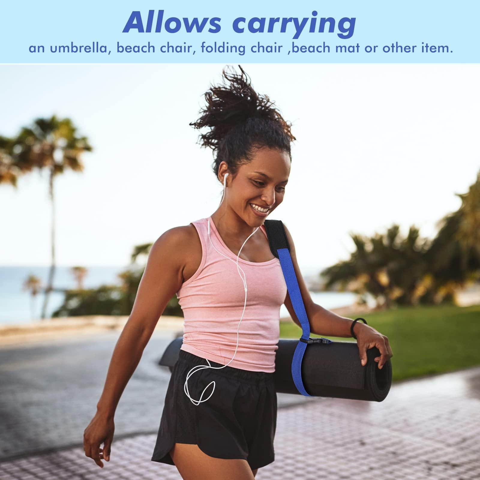 Sanwuta Sanwuta 5 Pcs Carry Strap for Beach Folding Chair, Adjustable Shoulder Carrying Beach Chair Straps for Umbrella Bikes Picnics(Vintage Color)