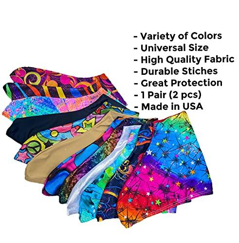 Ice Fire Ice Fire 1 Pair Skate Boot Covers | Durable Boot Protector for Ice/Figure/Roller Skate | Universal Size | Skating Accessory- Aqua Garden