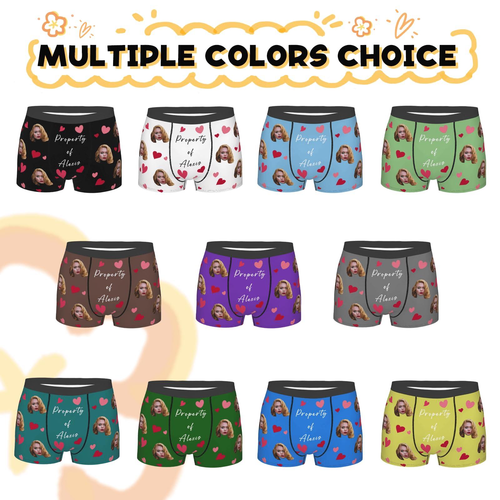 Byxhuc Byxhuc Custom Underwear for Men, Personalized Boxers with Face, Funny Boxer Briefs, Gifts for Husband Son Boyfriend on Birthday Anniversary Christmas