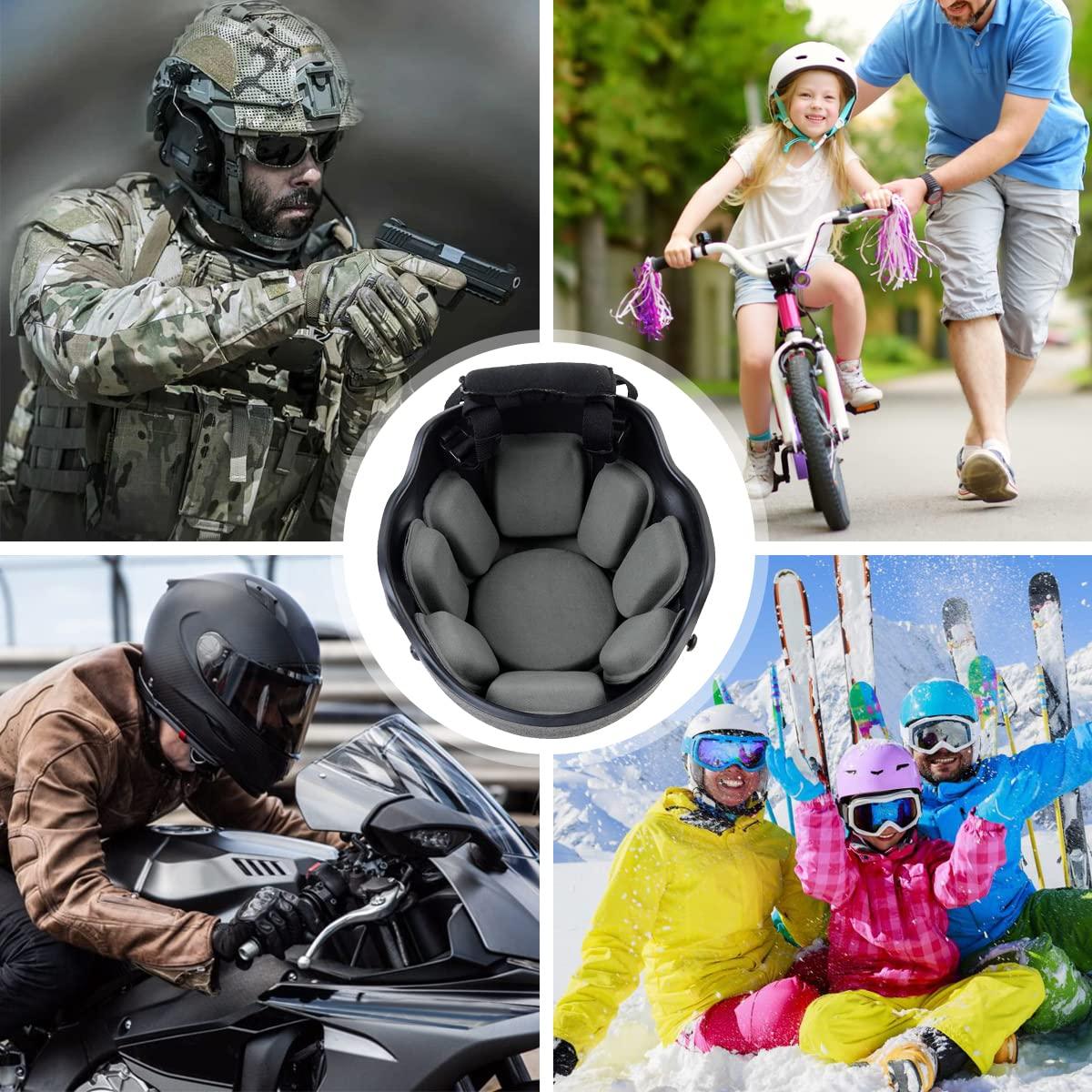AOUTACC AOUTACC Universal Airsoft Helmet Pads, Helmet Replacement Foam Padding Kits Set Accessories Mats for Fast/Mich/ACH/USMC/PASGT Helmet (Grey-4 Sets)