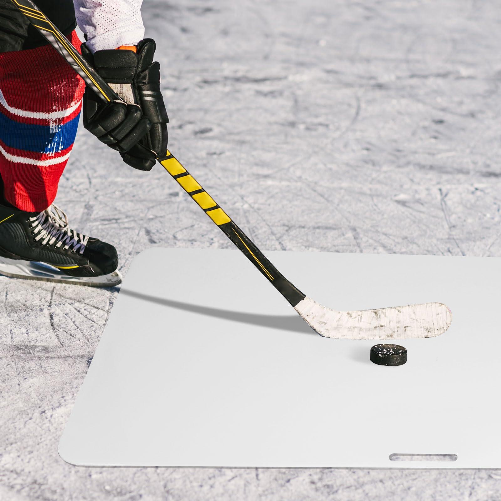 Timgle Timgle 30"x60" Hockey Shooting Pad Heavy Duty Synthetic Ice Mat for Stick Handling, Passing & Shooting Practice Simulates Real Ice Surface, Portable & Weatherproof Off-ice Training for Street Hockey
