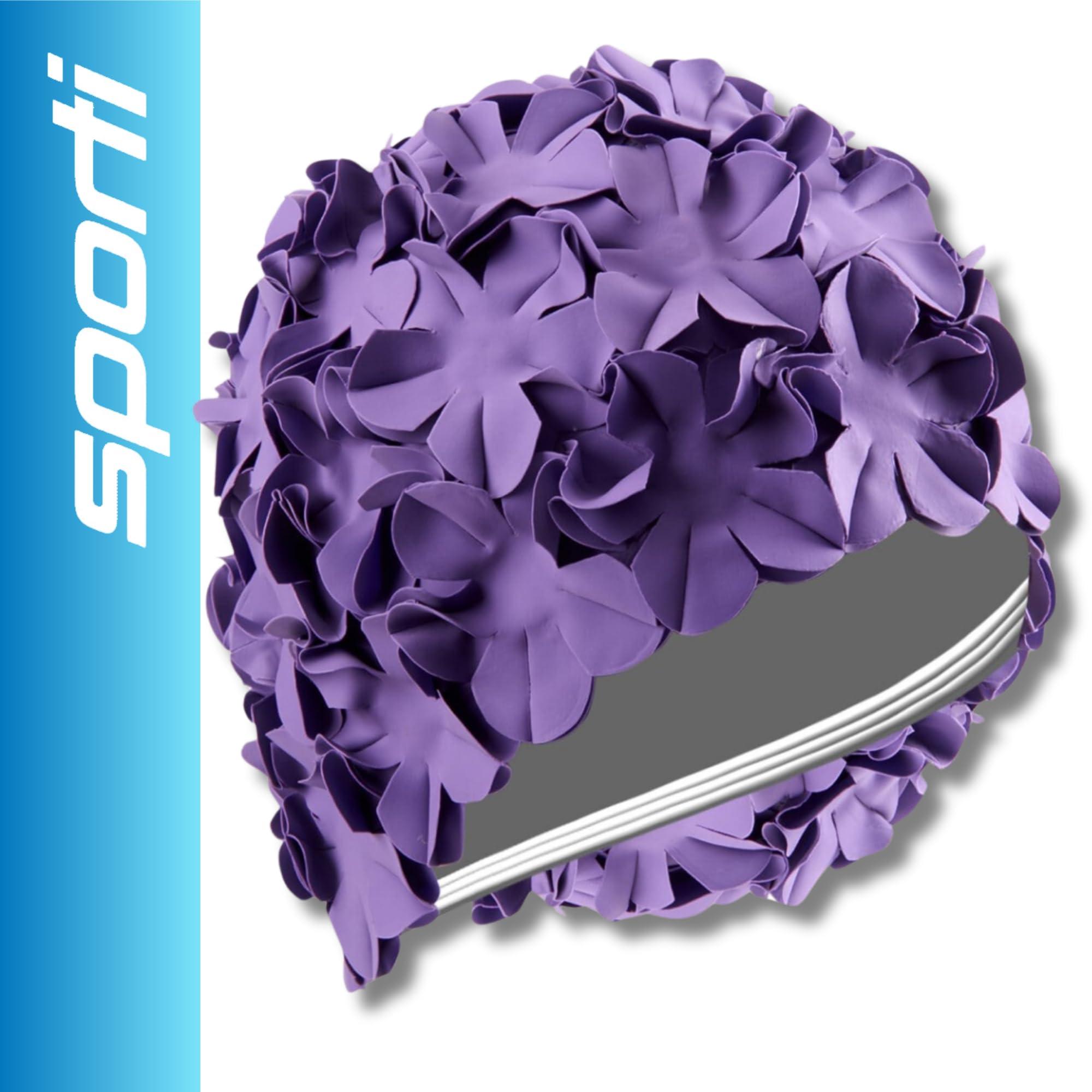 Sporti Sporti Flower Swim Cap (Purple)